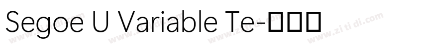 Segoe U Variable Te字体转换